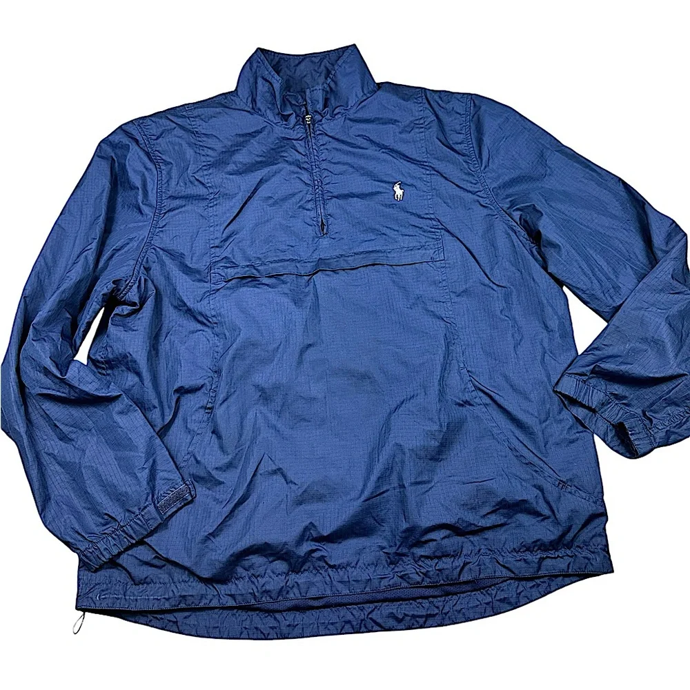 RALPH LAUREN POLO GOLF: Men’s Navy Blue Pullover Golf Jacket -Size Large
